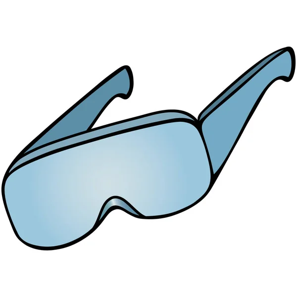 Okulary Plastikowe One Stosowane Celu Ochrony Przed Zakażeniem Koronawirusem Covid19 — Wektor stockowy