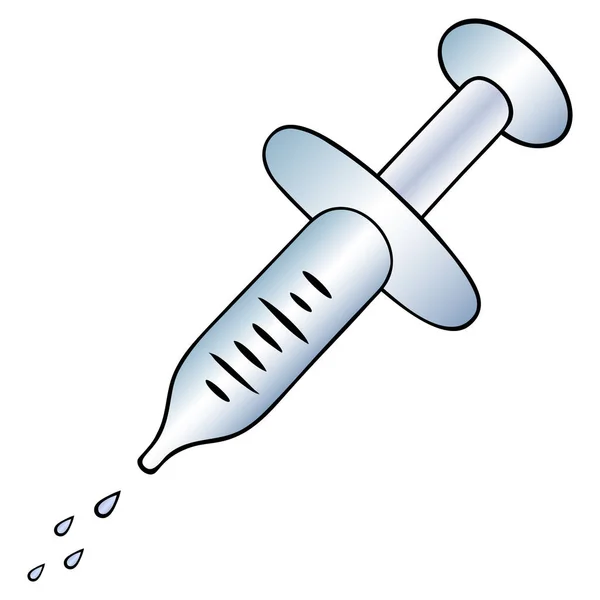 Seringue Injectable Vaccination Illustration Vectorielle Colorée Instrument Médical Sur Fond — Image vectorielle