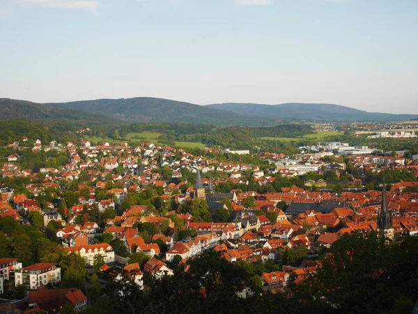 Aşağı Saksonya, Almanya 'da Wernigerode kasabasının manzarası