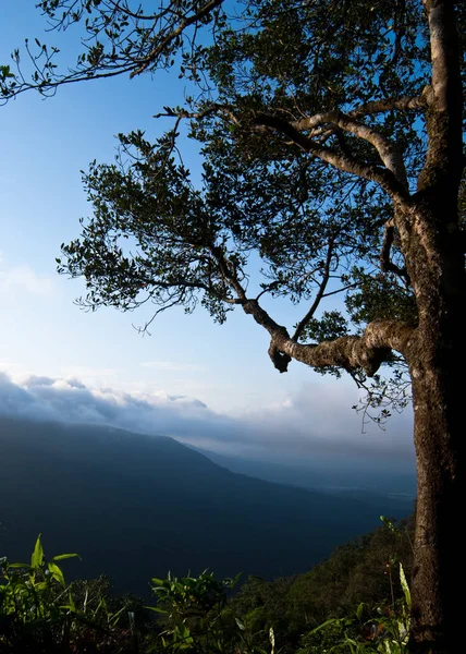 美丽的风景日落自然背景山和天空 — 图库照片