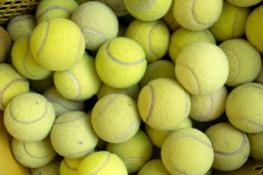 Tenis topları arka plan dokusu, tenis topu yığını