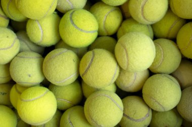 Tenis topları arka plan dokusu, tenis topu yığını
