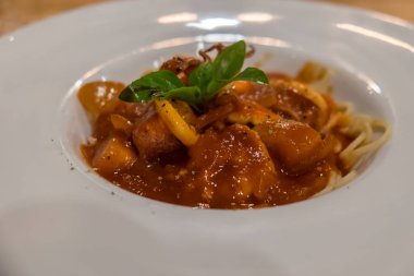 Domates soslu spagetti.