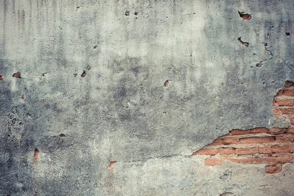 Beton vintage tuğla duvar arka plan, eski kirli kırık