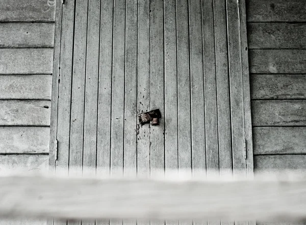 Porta Scura Vecchia Casa Infestata Astratto Retrò — Foto Stock