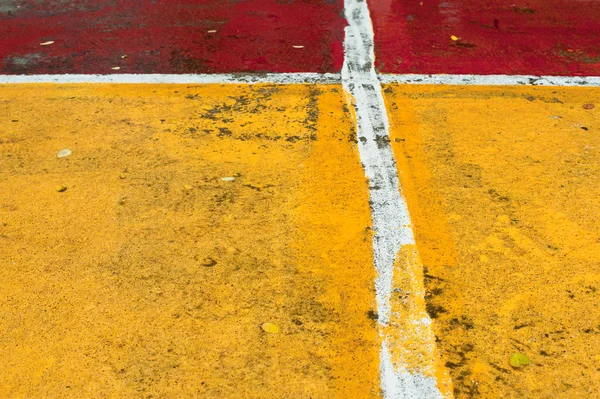 Abstract sports floor showing markings colorful for different games, multi-sport painted on court