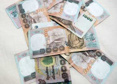 Paralı arka plan Thai bin baht fatura