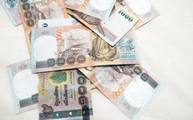 Paralı arka plan Thai bin baht fatura