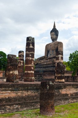 Sukhothai tarihi Park Tayland eski kasaba antik Buddh