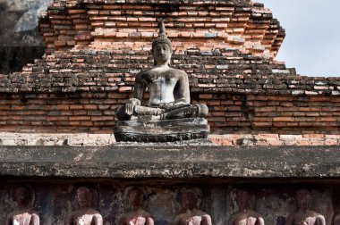Sukhothai tarihi Park Tayland eski kasaba antik Buddh