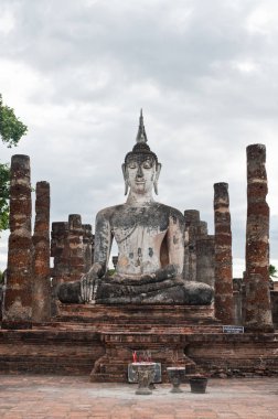 Sukhothai tarihi Park Tayland eski kasaba antik Buddh