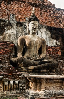 Sukhothai tarihi Park Tayland eski kasaba antik Buddh