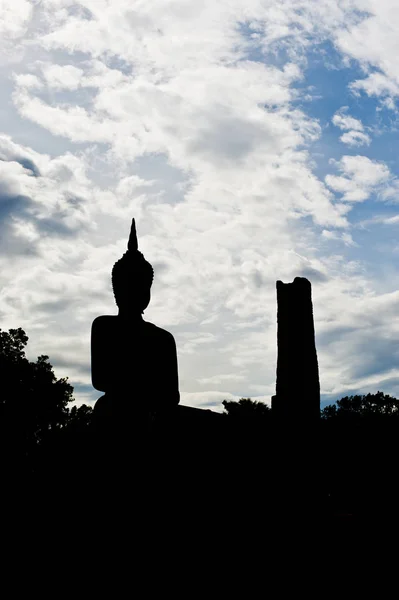 Parque histórico de Sukhothai a cidade velha de Tailândia Buda antigo — Fotografia de Stock