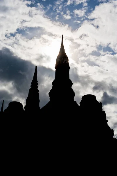 सुखोथाई ऐतिहासिक पार्क थायलंड प्राचीन बौद्ध जुन्या शहर — स्टॉक फोटो, इमेज