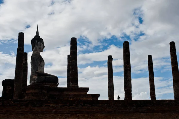 Sukhothai historischen Park der Altstadt von Thailand alten Buddh — Stockfoto