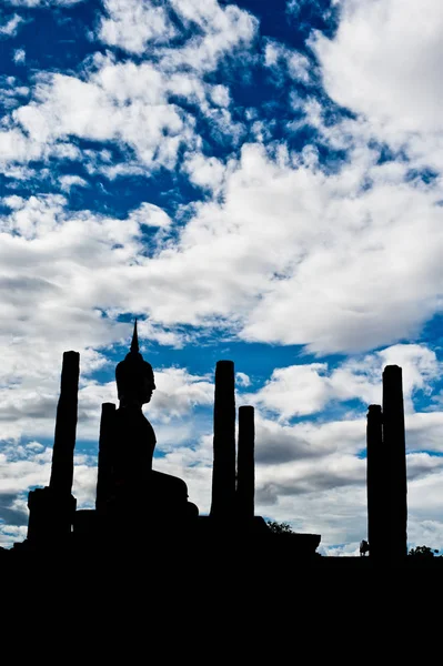 Sukhothai historical park the old town of Thailand Ancient Buddh — Stock Photo, Image