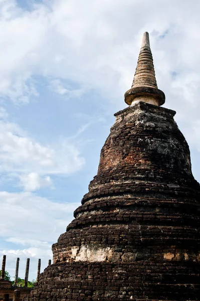 Parque histórico de Sukhothai a cidade velha de Tailândia Buda antigo — Fotografia de Stock
