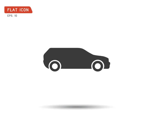 Icono del coche, logotipo plano Vector ilustración — Vector de stock