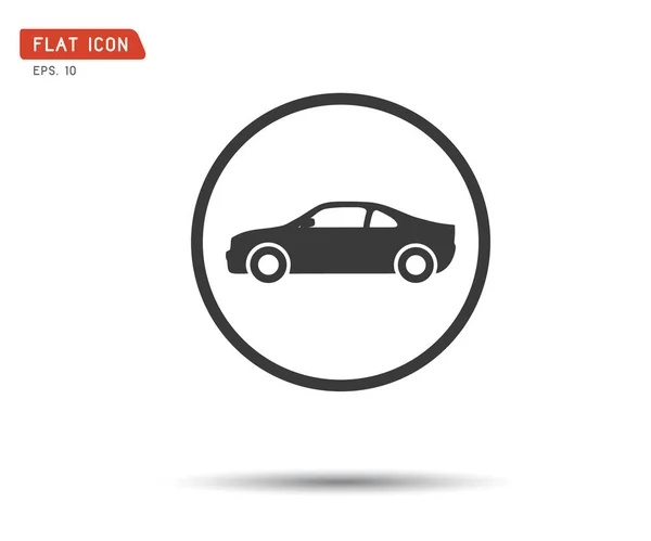 Icono del coche, logotipo plano Vector ilustración — Archivo Imágenes Vectoriales