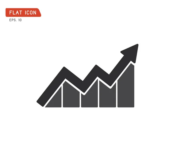 Gráfico de negócios Icon Vector, logo eps ilustração — Vetor de Stock