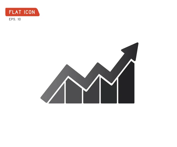 Gráfico de negócios Icon Vector, logo eps ilustração — Vetor de Stock