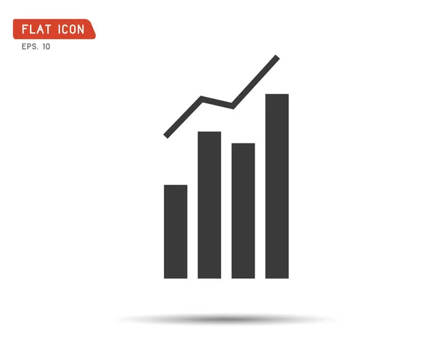 Gráfico de negócios Icon Vector, logo eps ilustração — Vetor de Stock