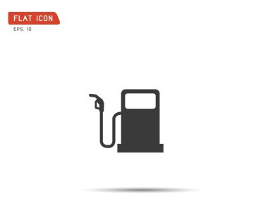 gas pump icon, Flat logo vector illustration