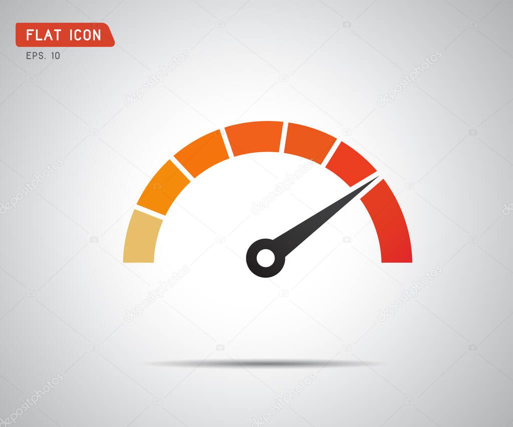 Performance measurement. Logo Speed, icon Vector illustration
