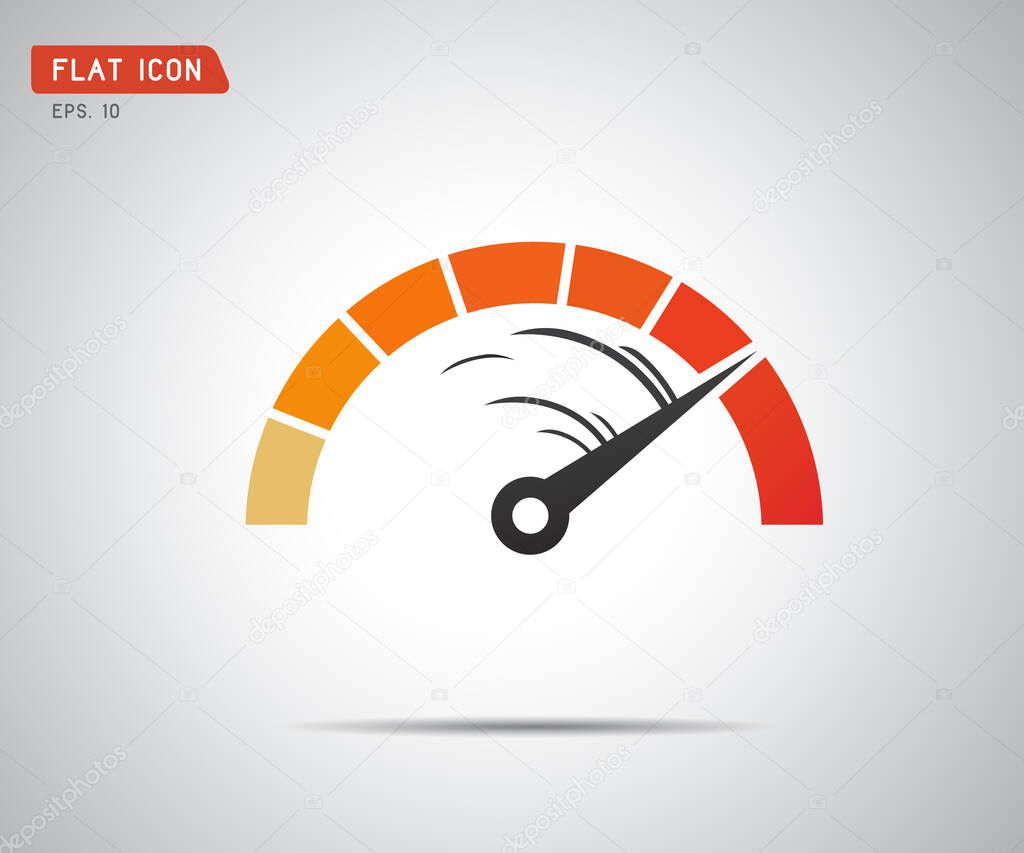 Performance measurement. Logo Speed, icon Vector illustration