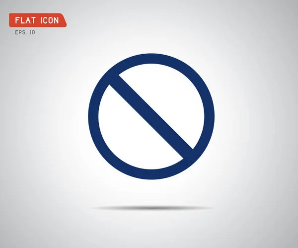 Stop icon, Prohibition no symbol, red circle, warning sign, vect — Stock vektor