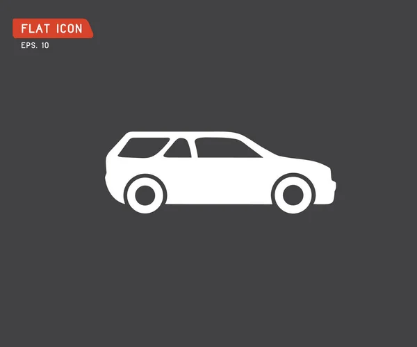 Vector Icono Coche Plano Sobre Fondo Blanco Logotipo Abstracto Ilustración — Vector de stock