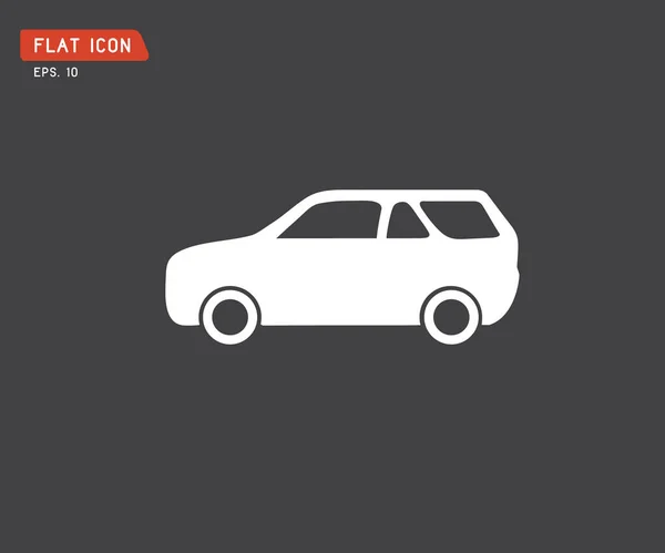 Vecteur Icône Voiture Plate Sur Fond Blanc Logo Abstrait Illustration — Image vectorielle