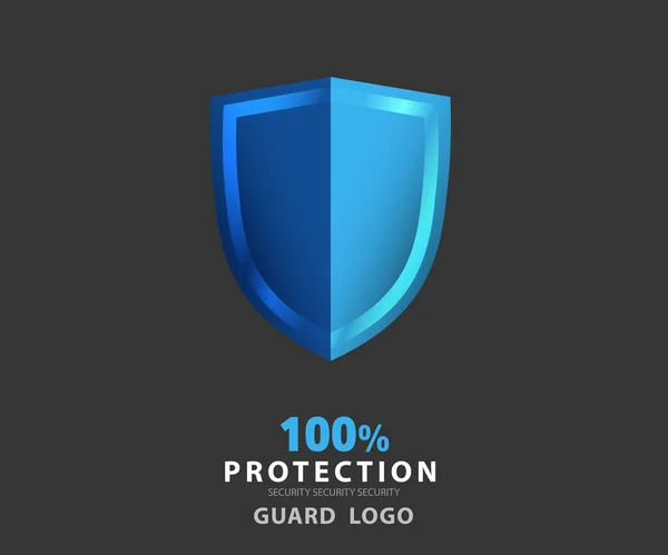 Logo Security Company Vector Emerald Shield Protection Vector Illustration — Stock Vector