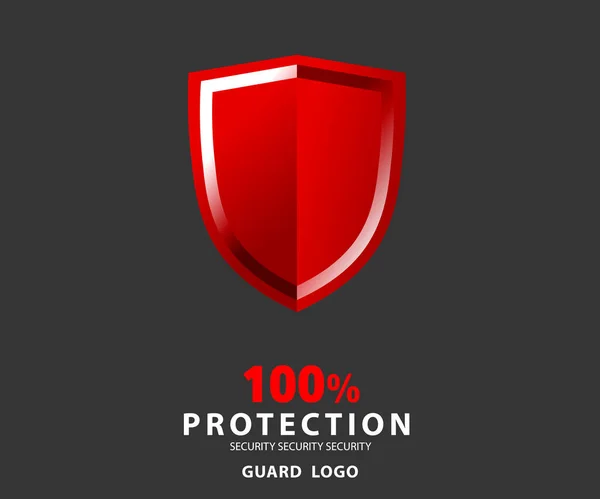 ロゴセキュリティ会社 保護のためのベクトルエメラルドシールドベクトルイラスト — ストックベクタ