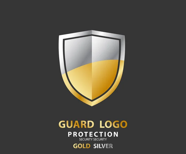 ロゴセキュリティ会社 保護のためのベクトルエメラルドシールドベクトルイラスト — ストックベクタ