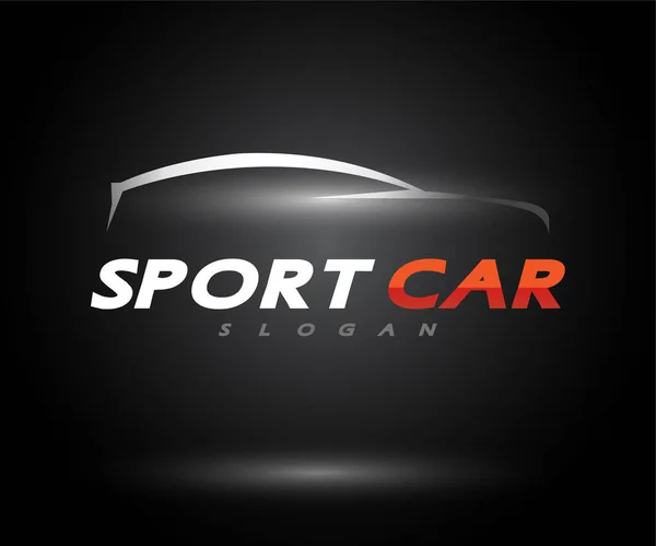 Sports Car Logo Company Concepto Abstracto Diseño Automóviles Vector Automotriz — Vector de stock
