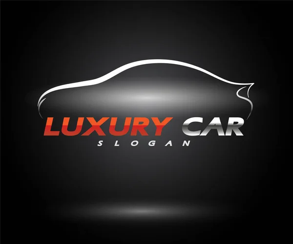 Sports Car Logo Şirketi Soyut Araba Tasarımı Konsepti Otomotiv Illüstrasyonu — Stok Vektör