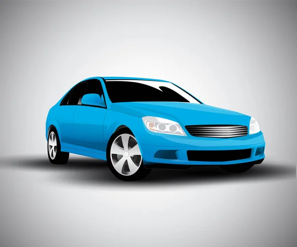 Векторні Ілюстрації Синій Автомобіль — стоковий вектор