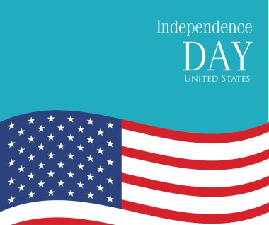 Amerikan bayrağının vektör görüntüsü, ABD sembolü, Bağımsızlık Günü geçmişi