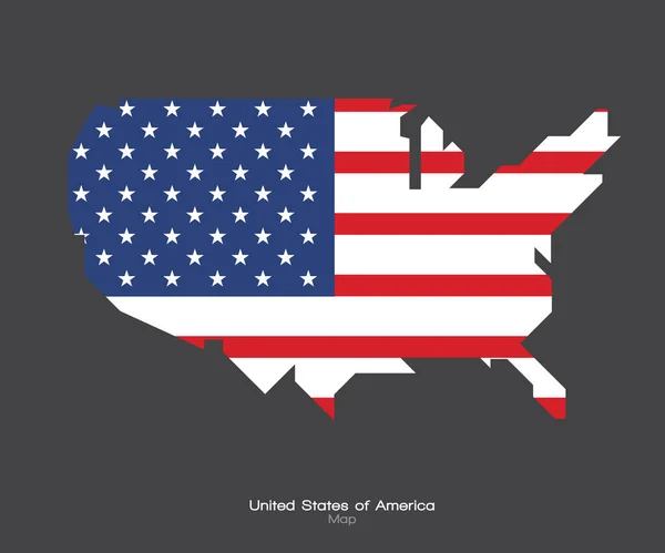 Zjednoczone Państwa Map Ameryki Usa Wektor Tło Dnia Niepodległości — Wektor stockowy