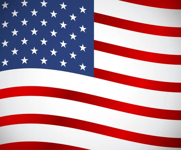 Vector Imagen Bandera Americana Símbolo Los Estados Unidos Fondo Día — Vector de stock