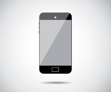 Mükemmel detaylı modern akıllı telefon izolasyonu, Gerçekçi Mobil ikon vektör çizimi