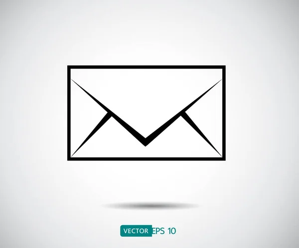 Enveloppe Icône Mail Style Design Plat Message Direct Illustration Vectorielle — Image vectorielle