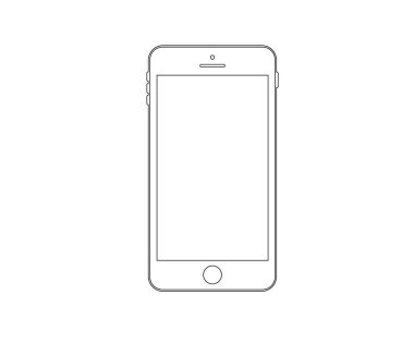 akıllı telefon simgesi, telefon logosu vektör illüstrasyonu