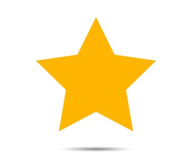 Klasik yıldız Simge Vektörü, düz logo, illüstrasyon