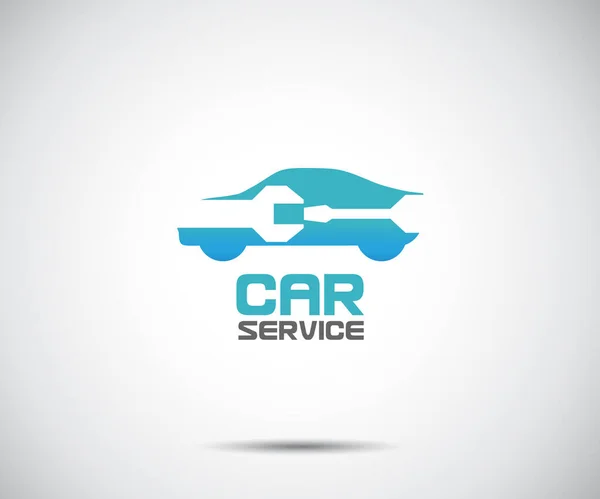 Icono Servicio Coche Reparación Automóviles Diseño Logotipo Mantenimiento Plano Ilustración — Vector de stock