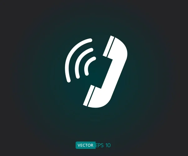 Icono Vector Llamada Telefónica Estilo Símbolo Redondeado Plano Color Gris — Archivo Imágenes Vectoriales