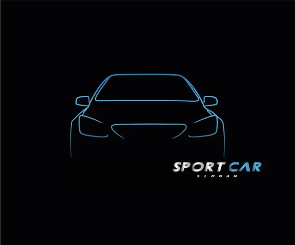 Abstrato Carro Esporte Corrida Vetor Logotipo Modelo —  Vetores de Stock