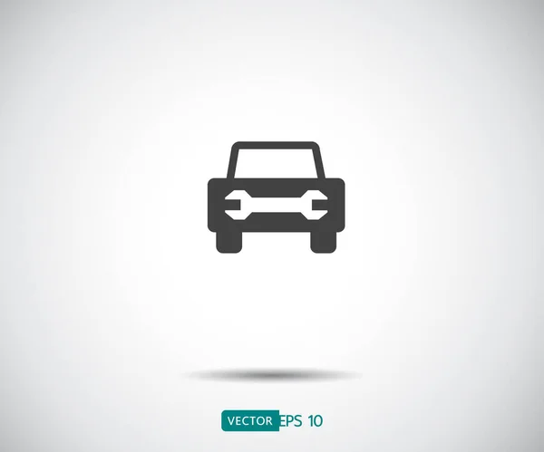 Ikon Layanan Mobil Perbaikan Otomatis Logo Pemeliharaan Datar Gambar Rancangan - Stok Vektor