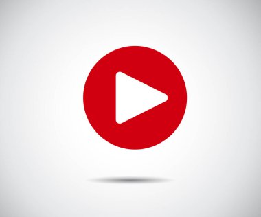 çalma düğmesi simgesi, düz logo uygulaması vektör çizimi